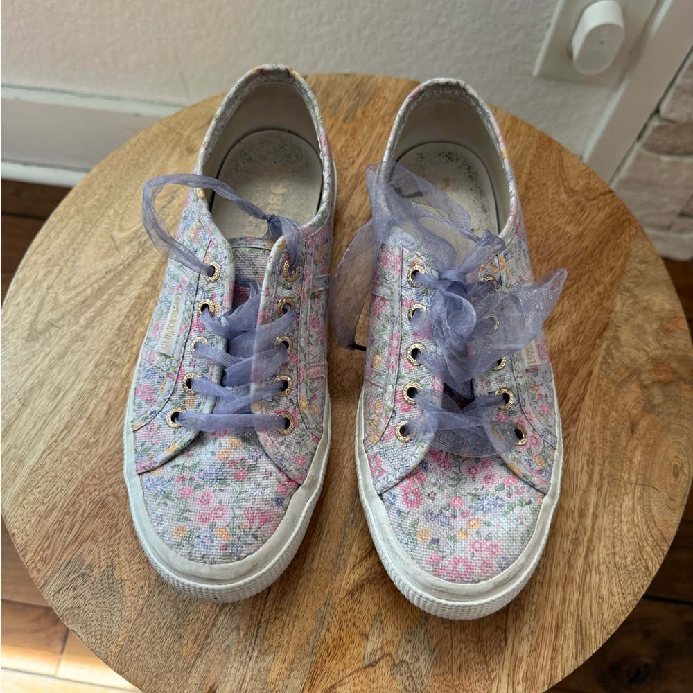 Superga X LoveShackFancy Flowers Sneaker in Sunny Meadow Ditsy Lavender Blooms